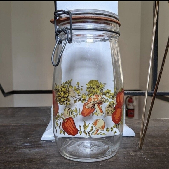 Kitchen Vintage Spice Of Life Glass Canister Jar Bail Lid 15l Poshmark